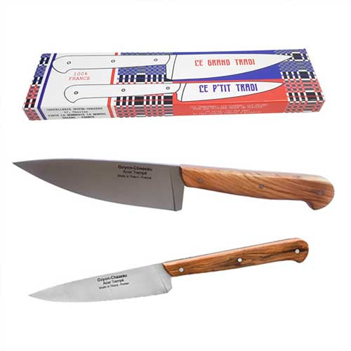Lot de 2 couteaux TRADI Olivier - GOYON-CHAZEAU petit et grand tradi