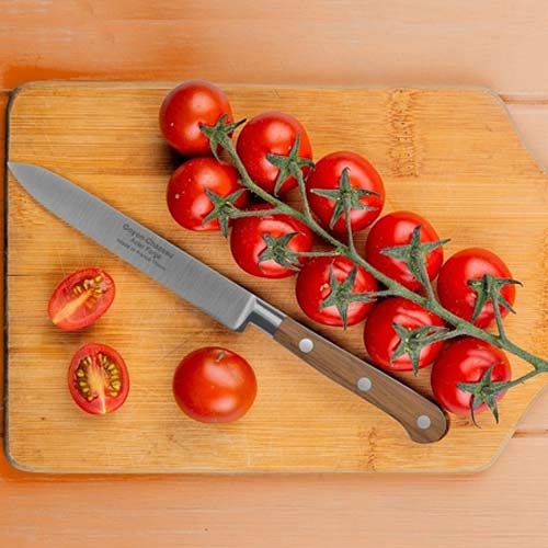 Couteau Tomate à lame crantée 13 cm Tradi'Chef - GOYON-CHAZEAU manche en bois de chêne