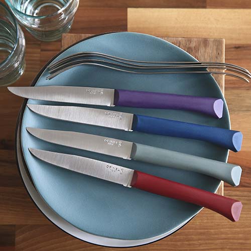 Coffret 4 couteaux de table Bon Appétit + Panachés GLAM - OPINEL colorés