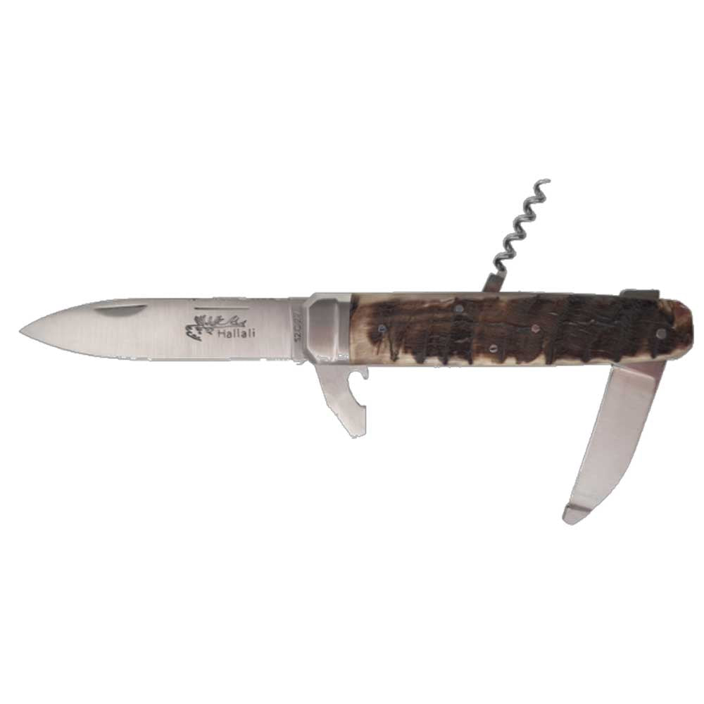 Couteau pliant Hallali Corne de bélier 4 pièces - DOURIS CHASTEL