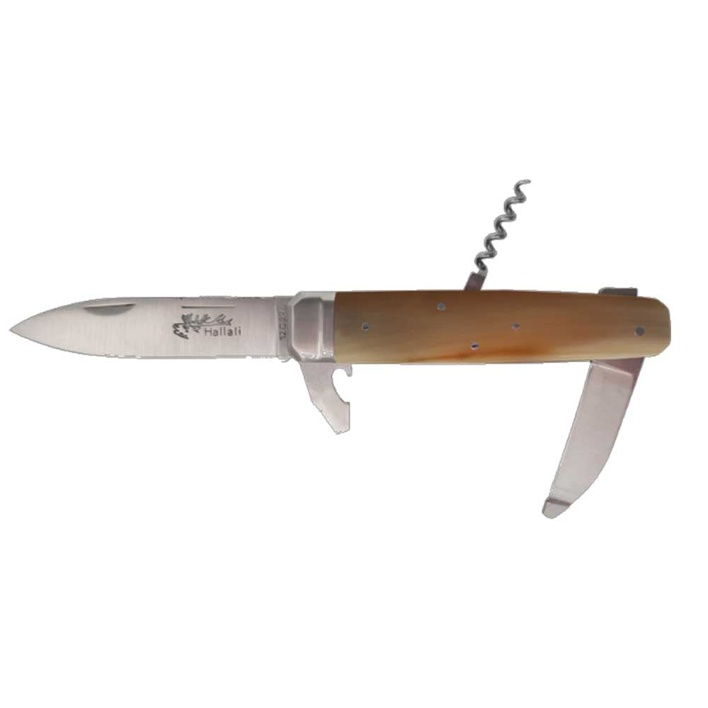 Couteau pliant Hallali Pointe de corne blonde 4 pièces - DOURIS CHASTEL