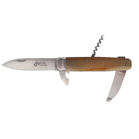 Couteau pliant Hallali Pointe de corne blonde 4 pièces - DOURIS CHASTEL