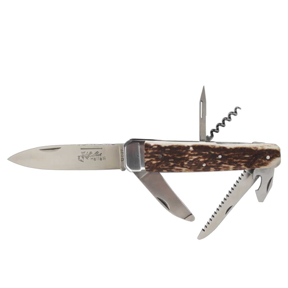 Couteau pliant Hallali Bois de cerf 6 pièces - DOURIS CHASTEL