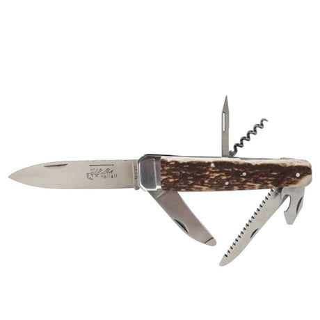 Couteau pliant Hallali Bois de cerf 6 pièces - DOURIS CHASTEL