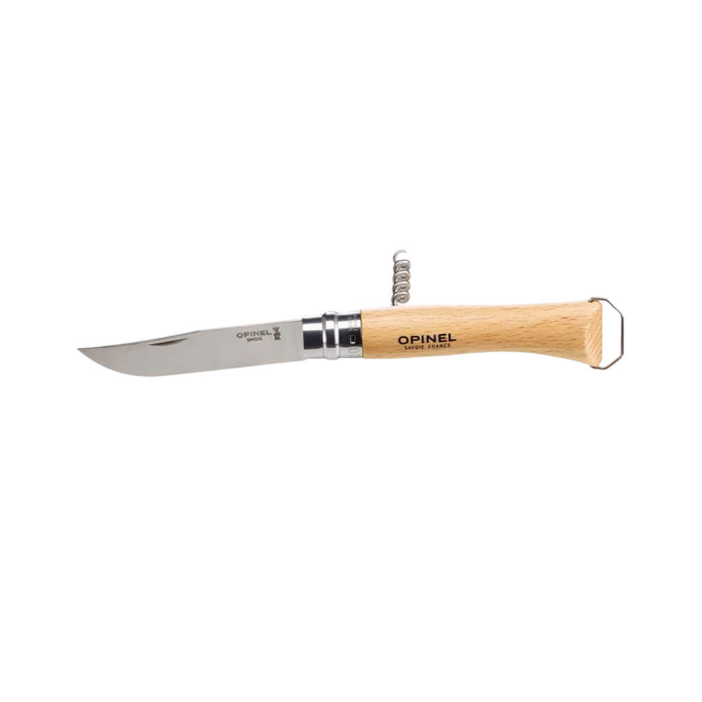 Couteau pliant n°10 Tire-Bouchon Décapsuleur vu de face - OPINEL