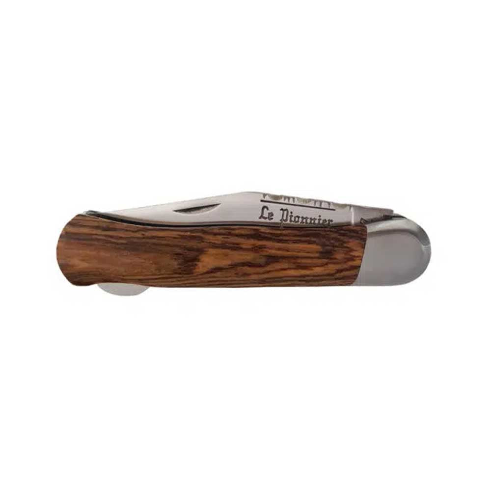Couteau pliant Le Pionnier Chasse Bois Bocote 3 pièces - DOURIS CHASTEL décapsuleur, ouvre-boite, tire-bouchon