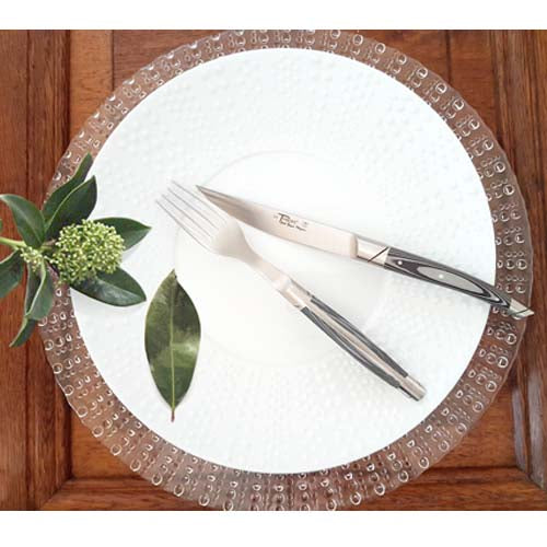 Coffret 6 Couteaux Le Thiers Avantage Manche Paperstone Beige Sable - GOYON-CHAZEAU couteaux de table