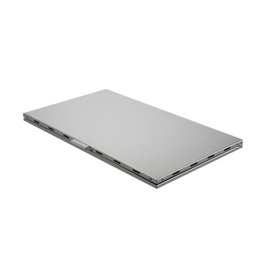 Couvercle en inox pour plancha TRIBU – ENO, format extra-plat avec finition brillante.