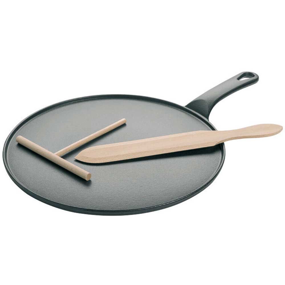 Crêpière en fonte 30 cm noire - LE CHASSEUR