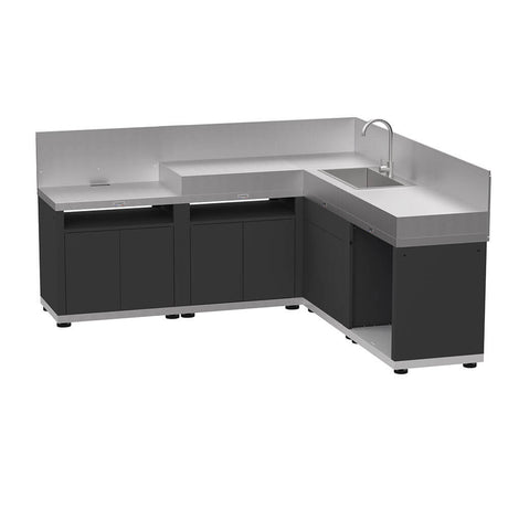 Cuisine d'Angle 5 Eléments avec Crédence Duo - LE MARQUIER