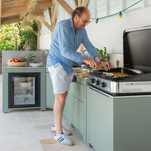 Cuisine COMFORT 5 Modules Vert Sauge - ENO robuste, résistante, performante et durable