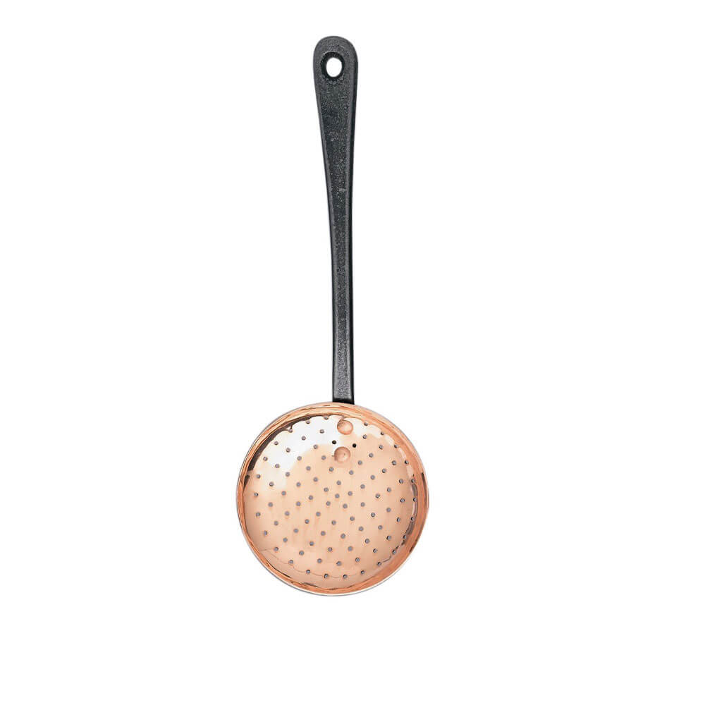 Ecumoire en Cuivre - BAUMALU manche en fonte