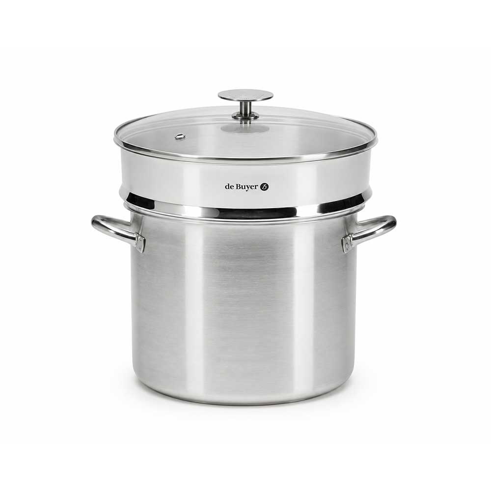 Ensemble Cuit-Vapeur Couscous Inox 24 cm - DE BUYER en promo