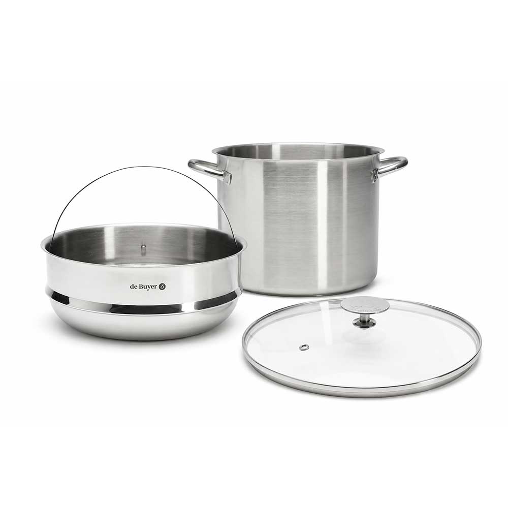 Ensemble Cuit-Vapeur Couscous Inox 24 cm - DE BUYER
