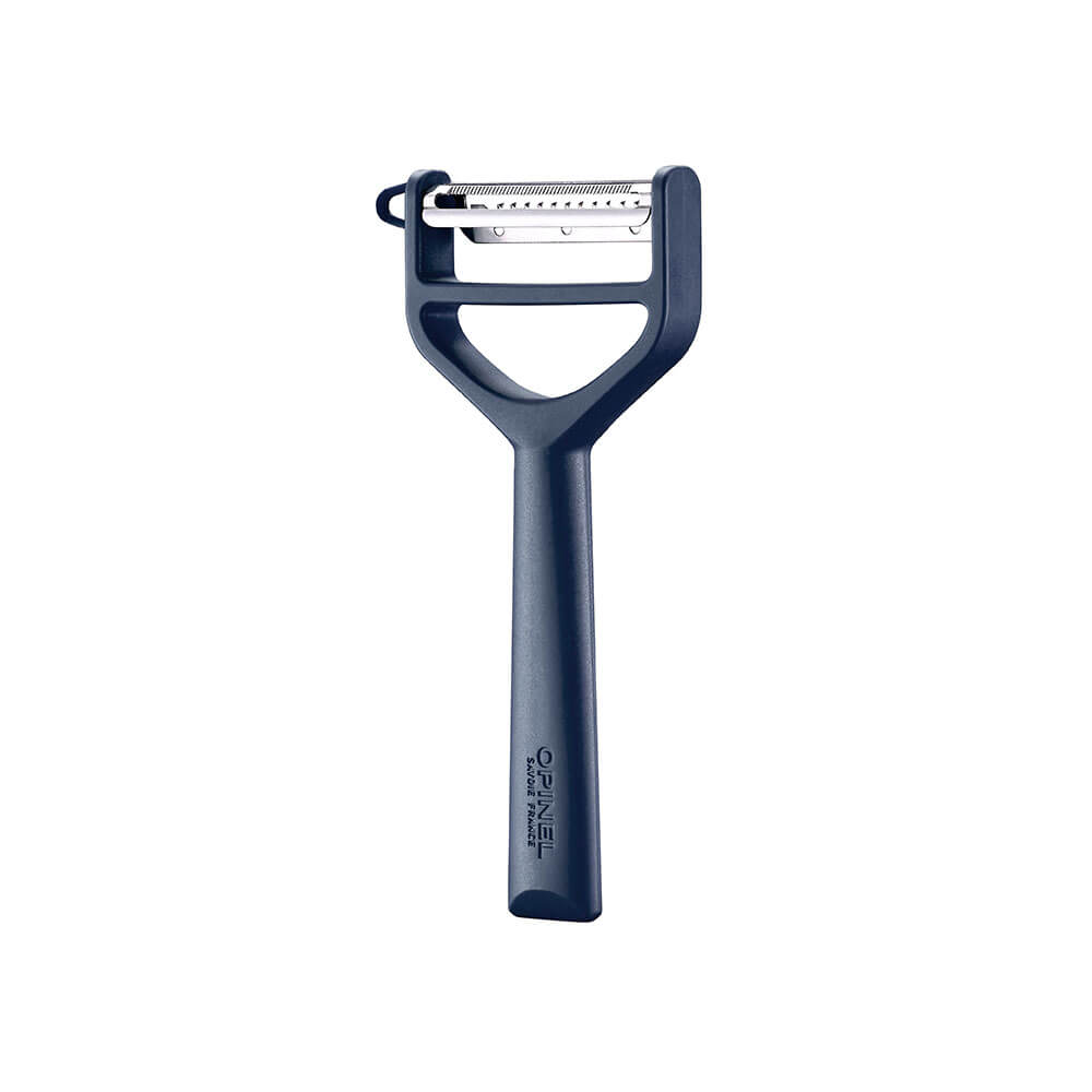 Eplucheur T-Duo Polymère Bleu côté microdenté  - OPINEL