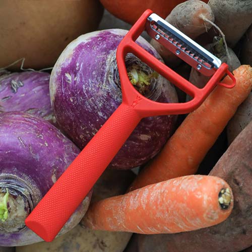 Eplucheur T-Duo Polymère Rouge - OPINEL économe duo double lame cranté