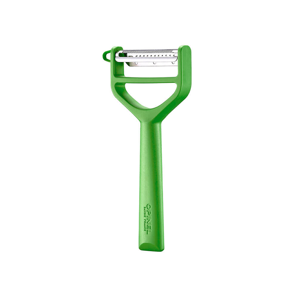 Eplucheur T-Duo Polymère Vert côté microdenté - OPINEL