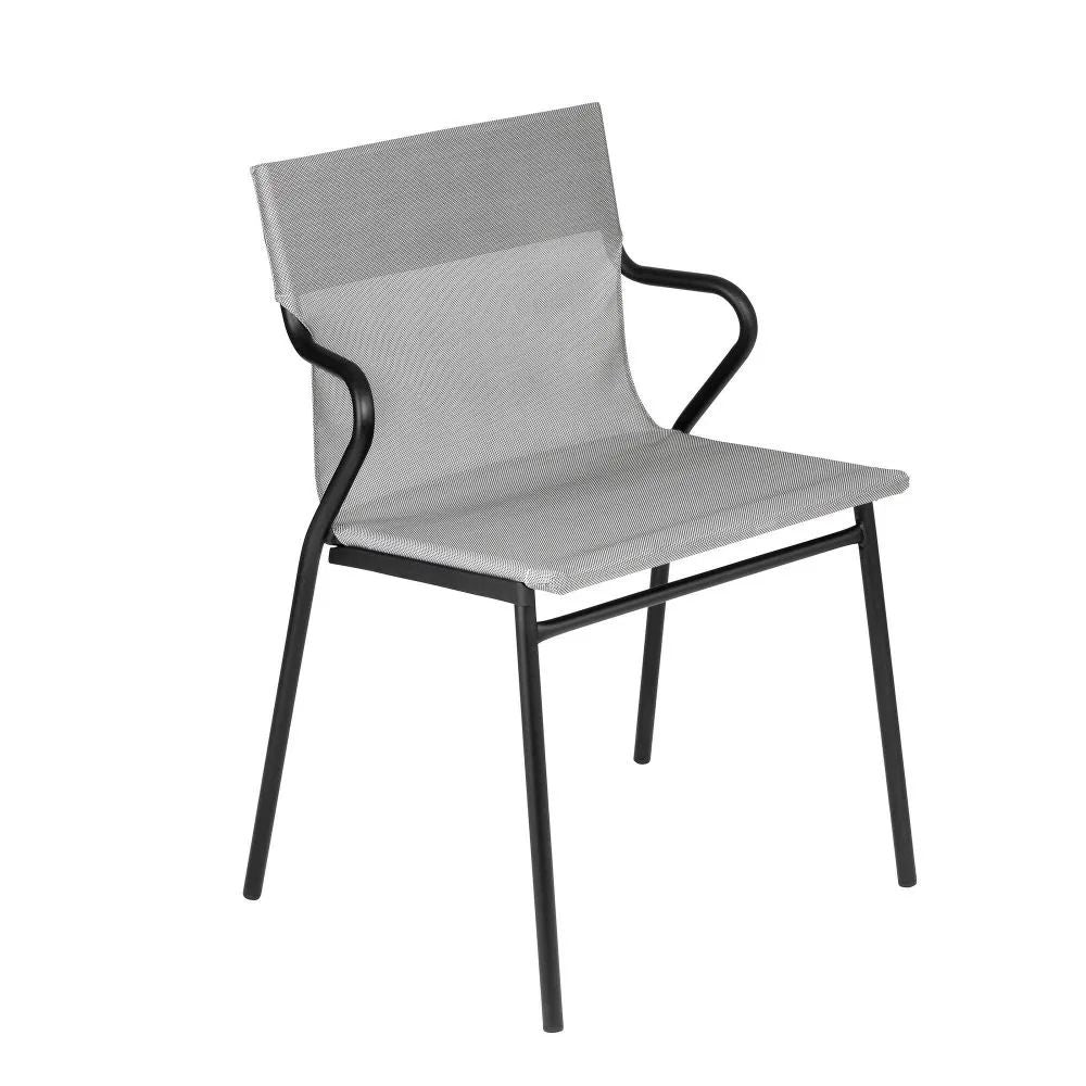Fauteuil HORIZON LAFUMA pro, structure noire et toile Batyline Pearl.