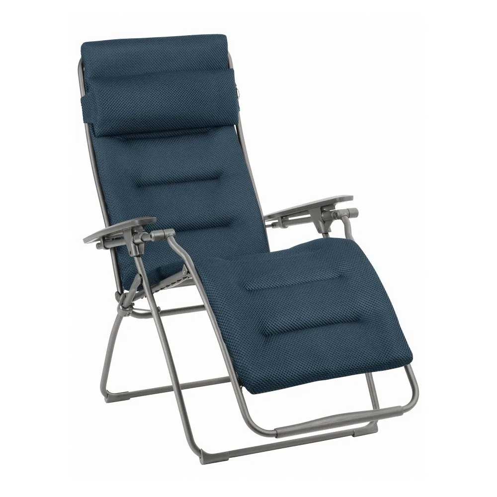 Fauteuil de relaxation multi position pliant FUTURA toile BeComfort - LAFUMA bleu encre
