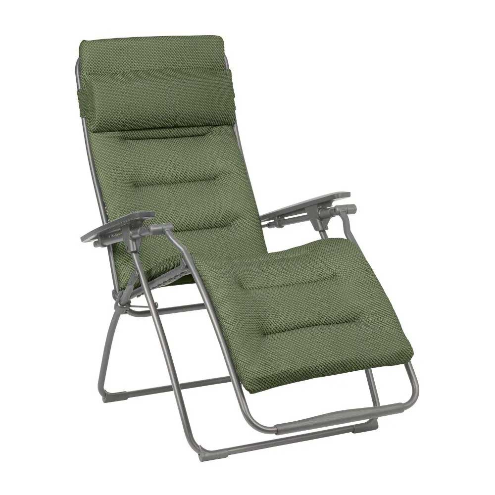 Fauteuil de relaxation multi position pliant FUTURA toile BeComfort - LAFUMA olive