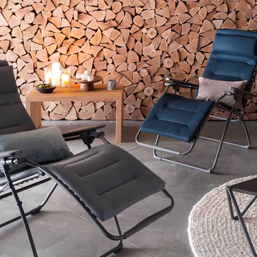 Fauteuil de relaxation multi position pliant FUTURA toile BeComfort - LAFUMA zéro gravité