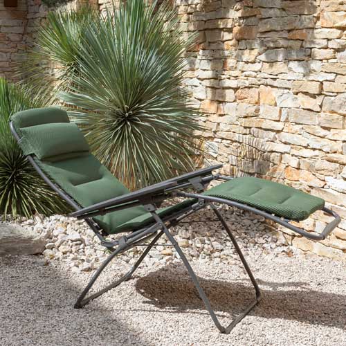 Fauteuil de relaxation multi position pliant FUTURA toile BeComfort - LAFUMA acier