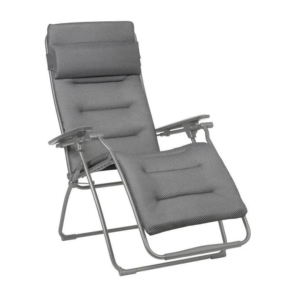 Fauteuil de relaxation multi position pliant FUTURA toile BeComfort - LAFUMA silver gris
