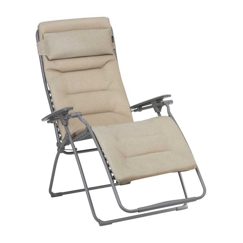Fauteuil de relaxation multi position pliant FUTURA XL toile BeComfort - LAFUMA moka