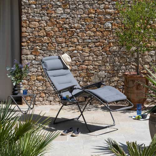 Fauteuil de relaxation multi position pliant FUTURA XL toile BeComfort - LAFUMA détente jardin