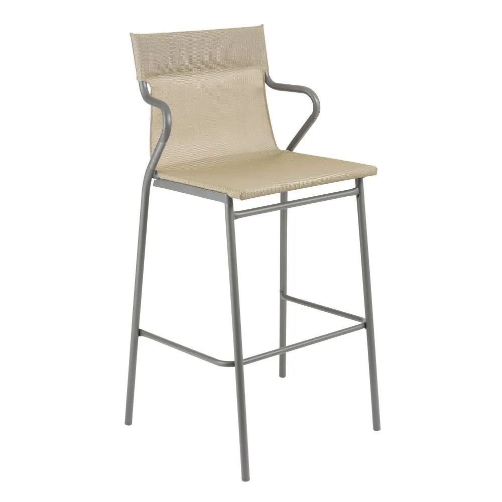 Fauteuil haut CHR LAFUMA, toile Batyline Noisette, pieds titane.