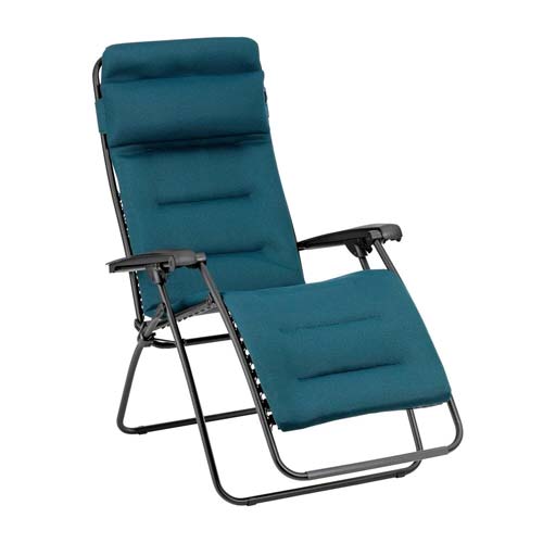 Fauteuil Relax matelassé Zéro Gravité Rsx clip Aircomfort LAFUMA bleu coral blue