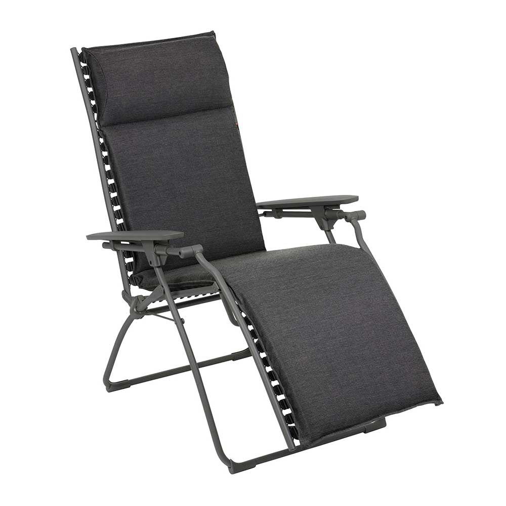 Fauteuil de relaxation multi position pliant BAYANNE toile HEDONA - LAFUMA ebene