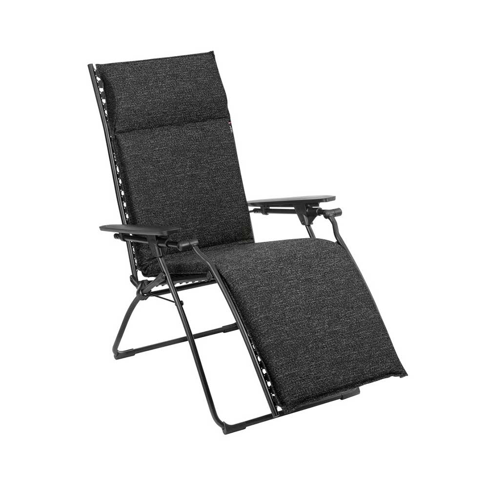 Fauteuil de relaxation multi position pliant BAYANNE toile Tundra - LAFUMA ebene