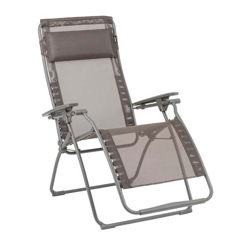 Fauteuil Relax Zéro Gravité Futura Batyline LAFUMA marron graphite