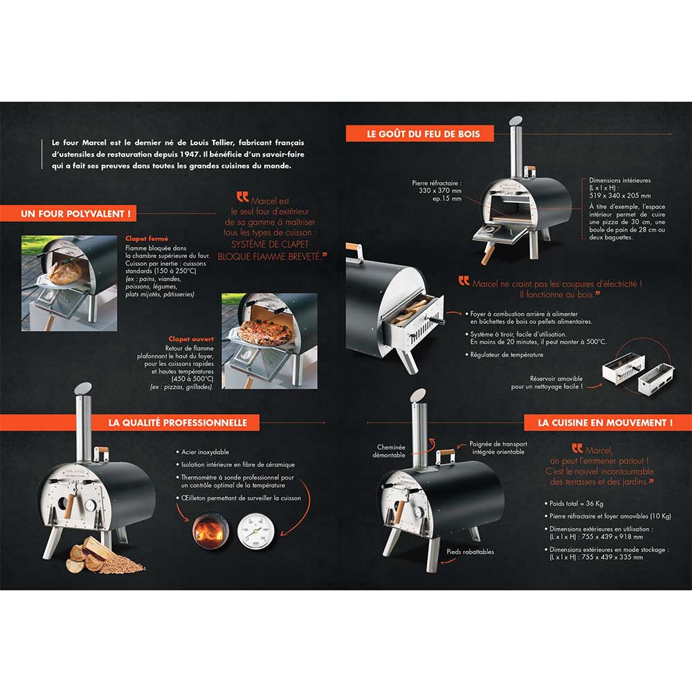 Four à Pizza Extérieur MARCEL - LOUIS TELLIER