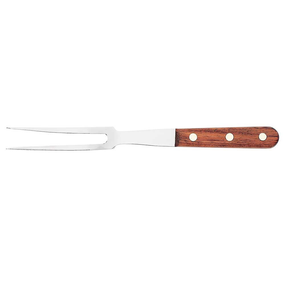 Fourchette inox manche en bois Plancha ou BBQ - Au Nain grand format