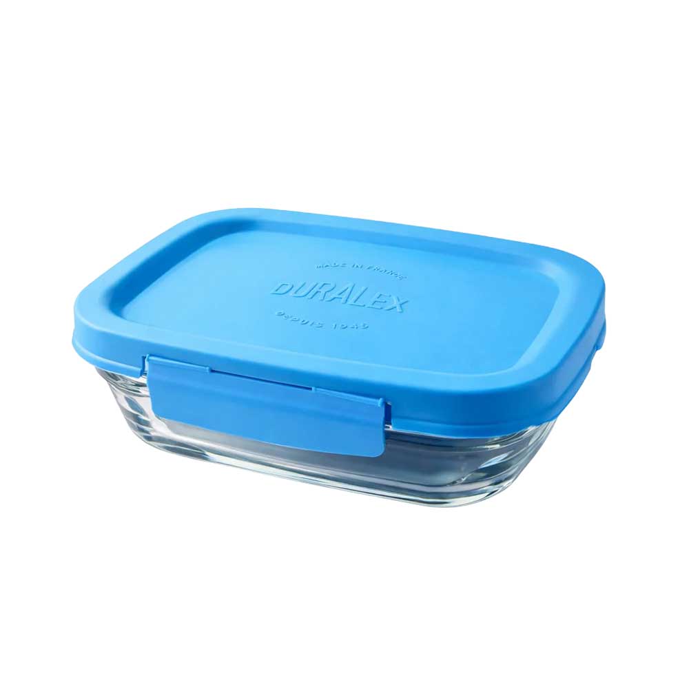 Boite Conservation Rectangulaire Couvercle Bleu Freshbox - DURALEX
