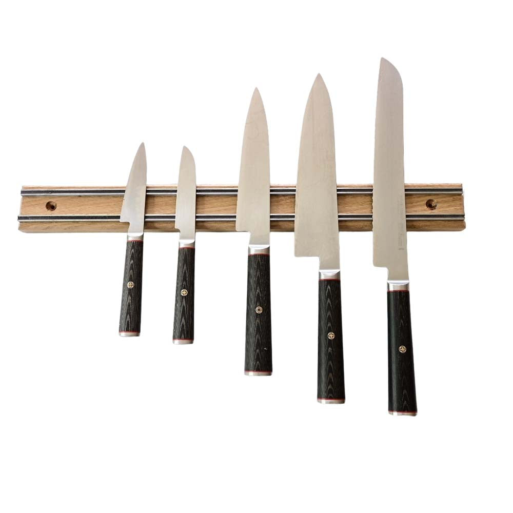 Barre Magnétique pour Couteaux Chêne massif 45 cm couteaux de chef