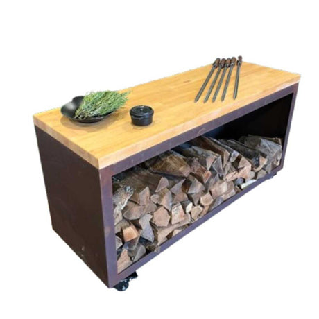 Grande Console Range Bois pour Brasero - GRILL CHIC