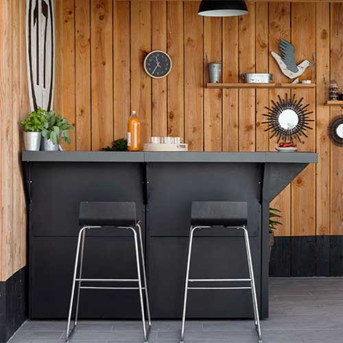 Habillage MODULO 80 Noir - ENO comptoir et bar