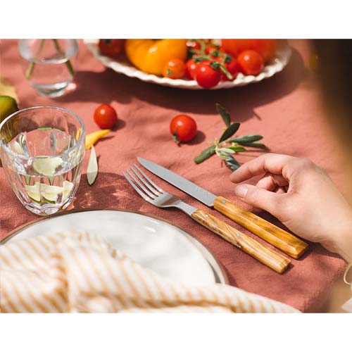 Coffret La Table au Soleil - OPINEL manche bois olivier