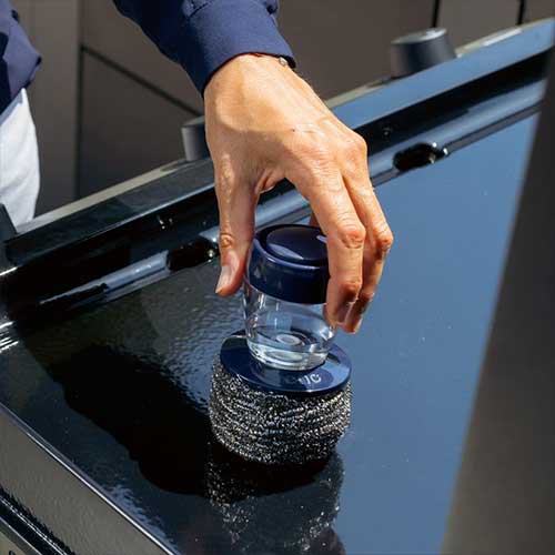 Kit support et boules inox pour nettoyage de plancha - ENO promotion