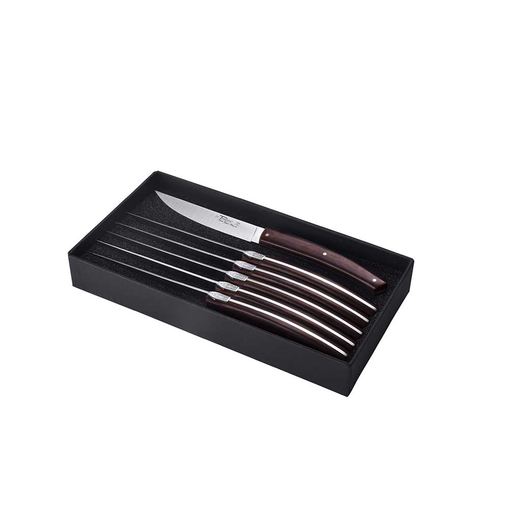 Coffret 6 Couteaux Le Thiers Pirou Brasserie Moka - GOYON-CHAZEAU