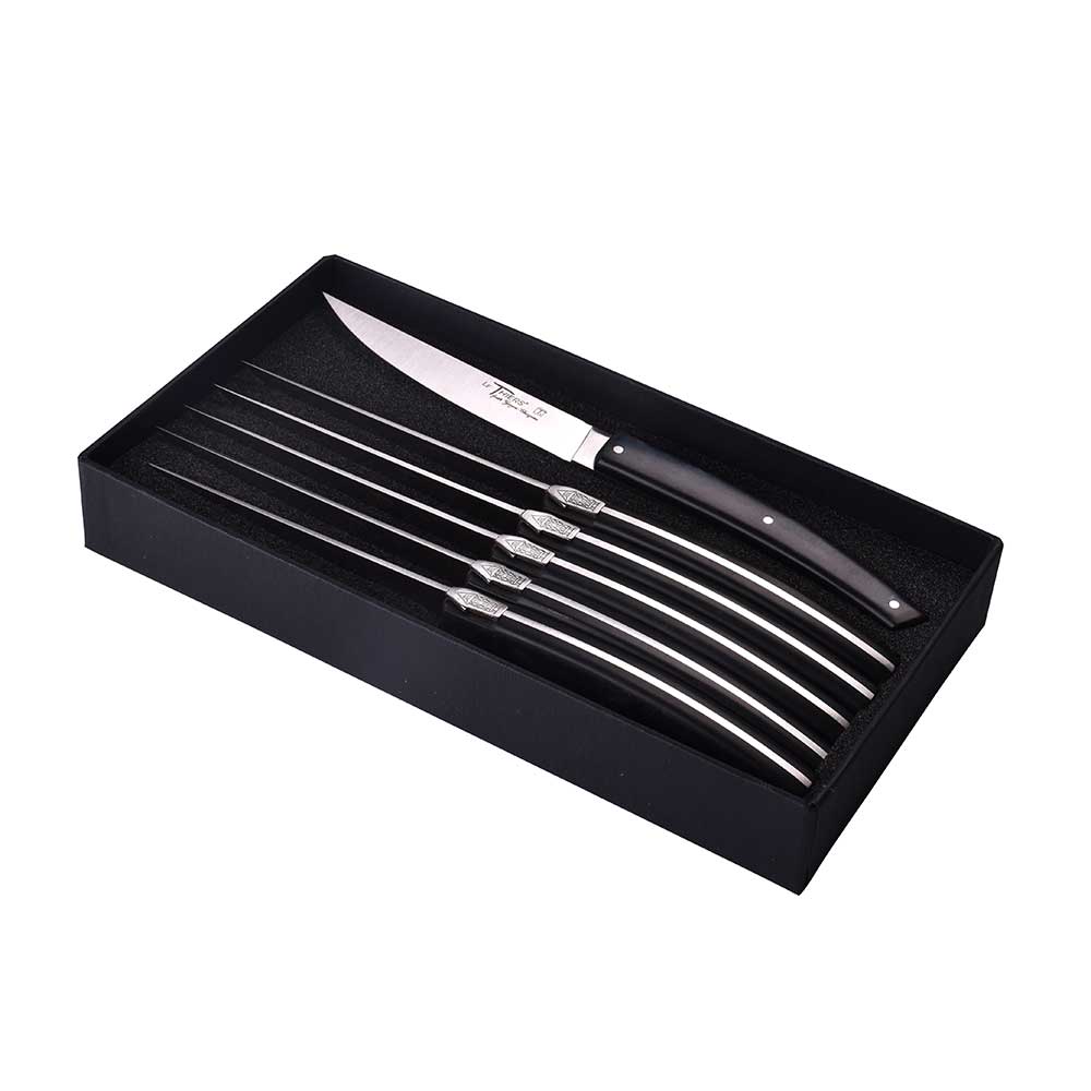 Coffret 6 Couteaux Le Thiers Pirou Brasserie Noir - GOYON-CHAZEAU