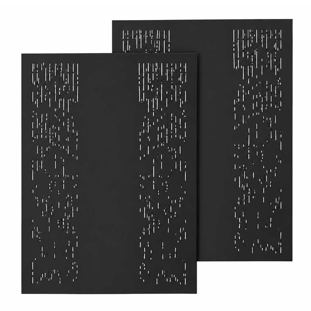 Lot de 2 plaques murales Graphic noire - LE MARQUIER