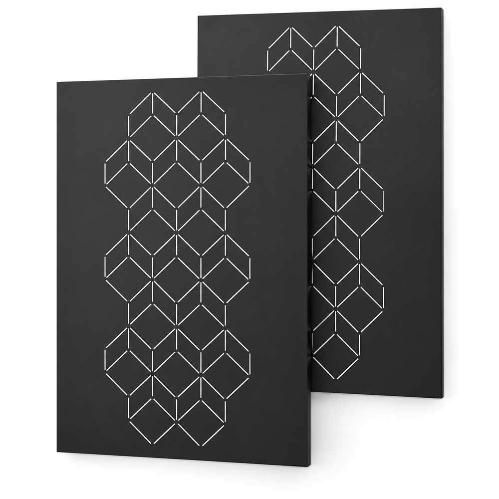 Lot de 2 plaques murales Arty noire - LE MARQUIER