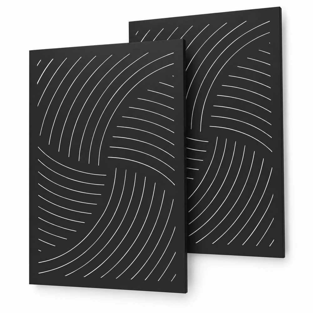 Lot de 2 plaques murales Vintage noire - LE MARQUIER