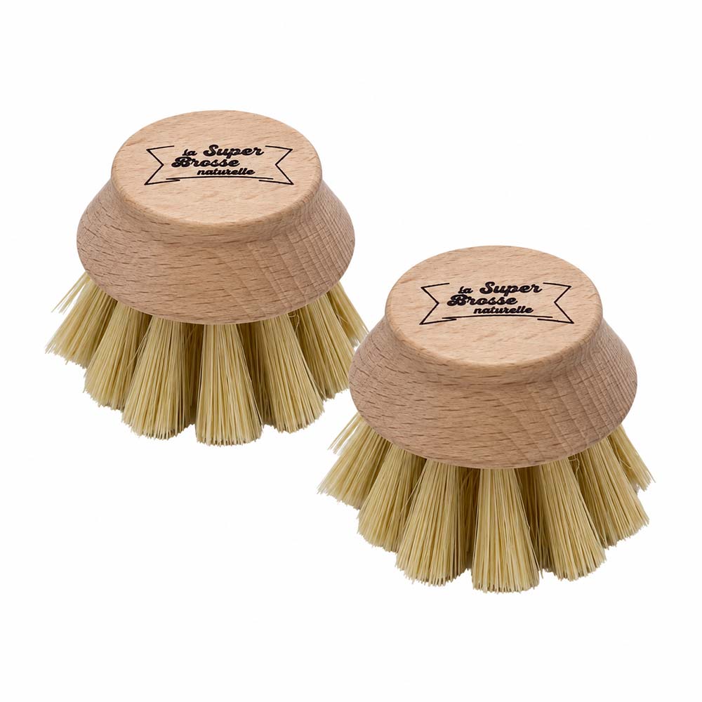 Lot de 2 Têtes de Rechange Medium SUPER Brosse Vaisselle - ANDRÉE JARDIN