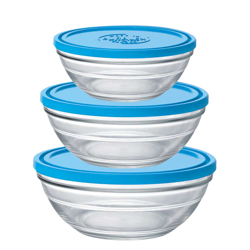Lot de 3 boites conservation verre rondes Freshbox - DURALEX