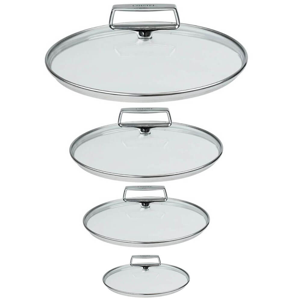 Lot de 4 Couvercles en verre bombé Castel'Pro - Cristel